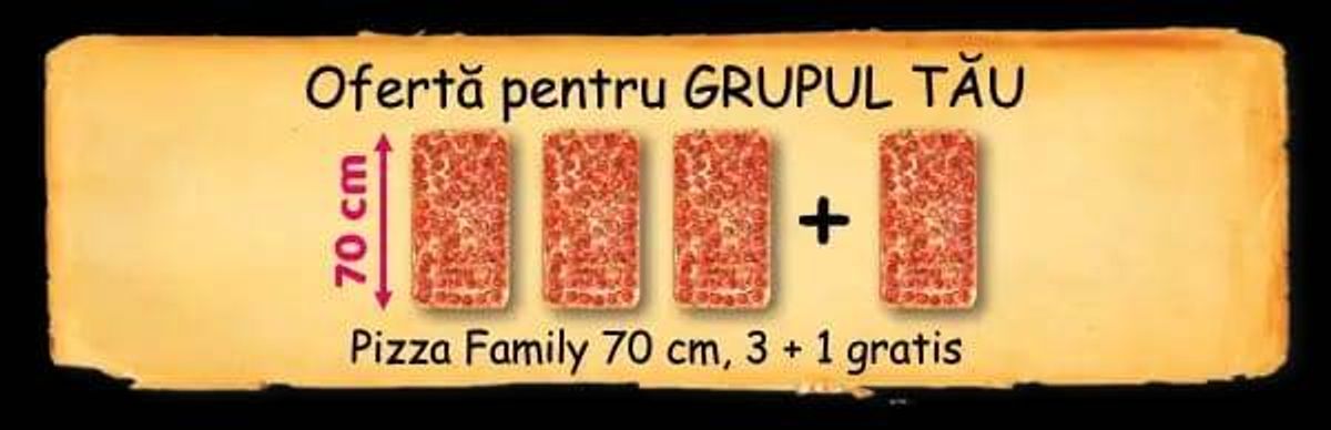 Pizza Family  3+1  din 6 sortimente la alegere
